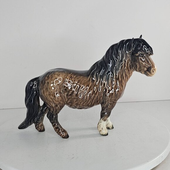 Beswick Shetland Pony Woolly Mare Porcelain Figurine #1033 - Picture 3 of 12